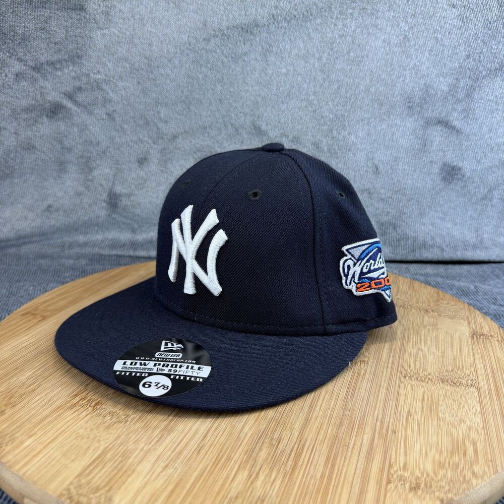 New York Yankees Vtg Hat Cap Fitted Mens 6 7/8 Low Profile World Series 2000 USA